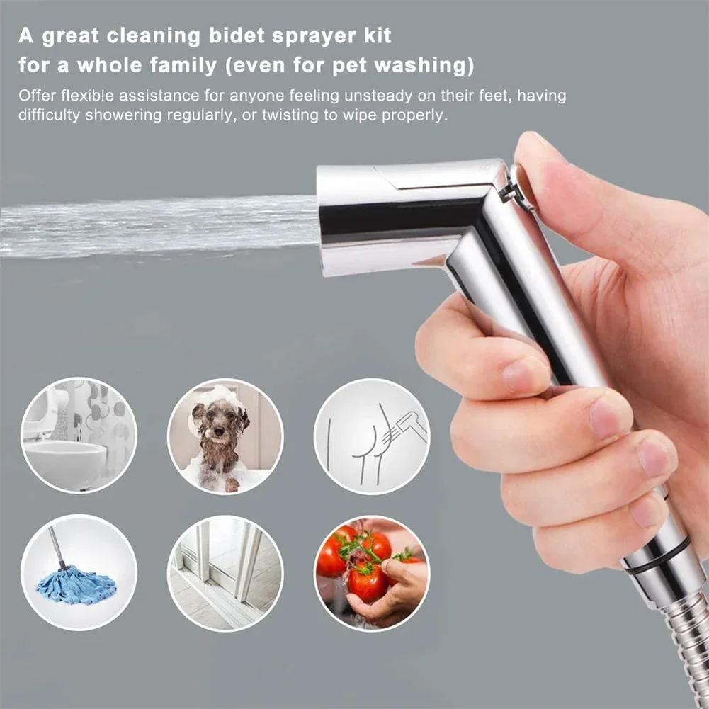 

Ручной смеситель для унитаза, распылитель для биде, набор для биде, распылитель для унитаза для ванной комнаты, ручной распылитель для биде Shattaf для унитаза