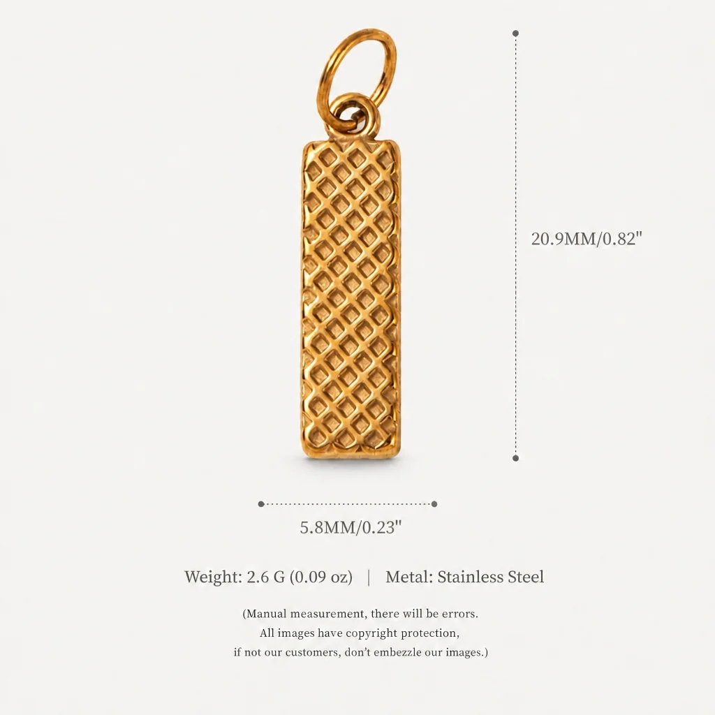 316 Edelstahl Wasserdicht Farberhaltend Einfach Frisch und Niedlich Keks-Ananas DIY Anhänger Charms Schmuck – Detail 4