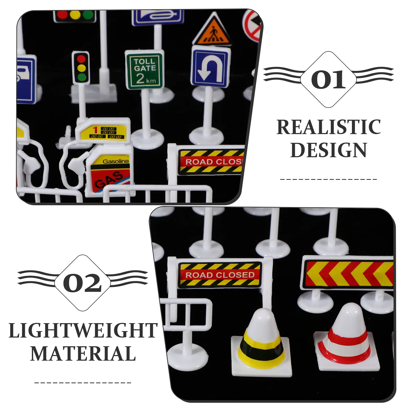 28pcs Street Road Signs Children Traffic Signs Playset Mini Traffic Road Signs Traffic Signs Kids Traffic Road Signs