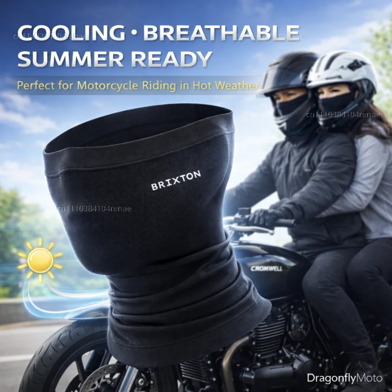 

For Brixton Cromwell 125 250 1200 Crossfire 500 Storr Sunray Custom Logo Motorcycle Mask Summer Breathable Neck Scarf UV