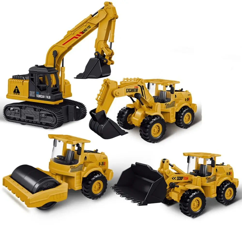 Engineering Plastic Inertia Car City Construction Excavator Crane Dump Truck Classic Vehicle Toys