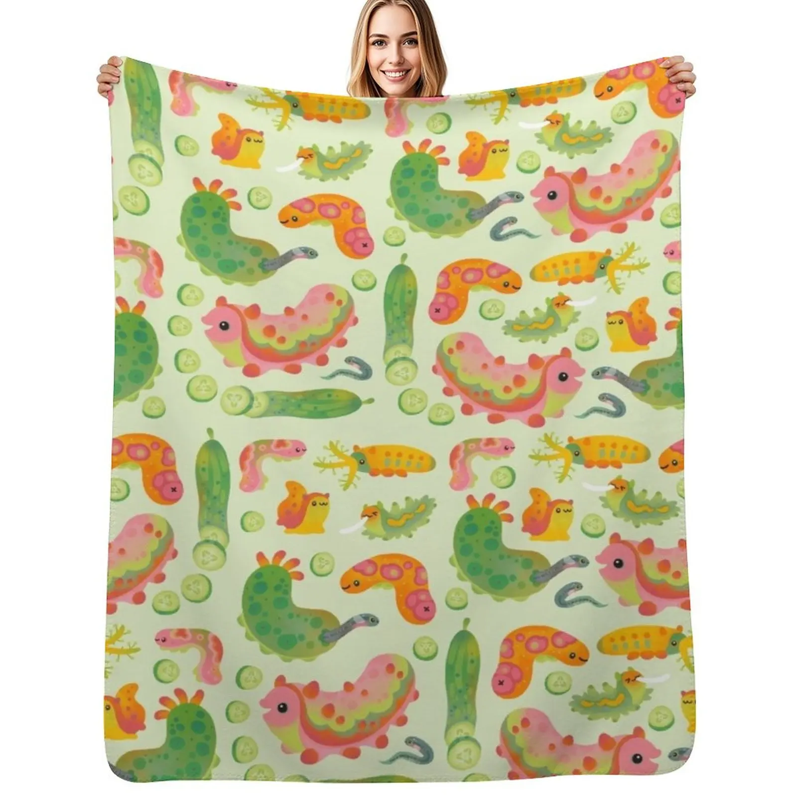 

Sea cucumber Throw Blanket Soft Plush Plaid manga Summer Beddings Luxury Brand Blankets