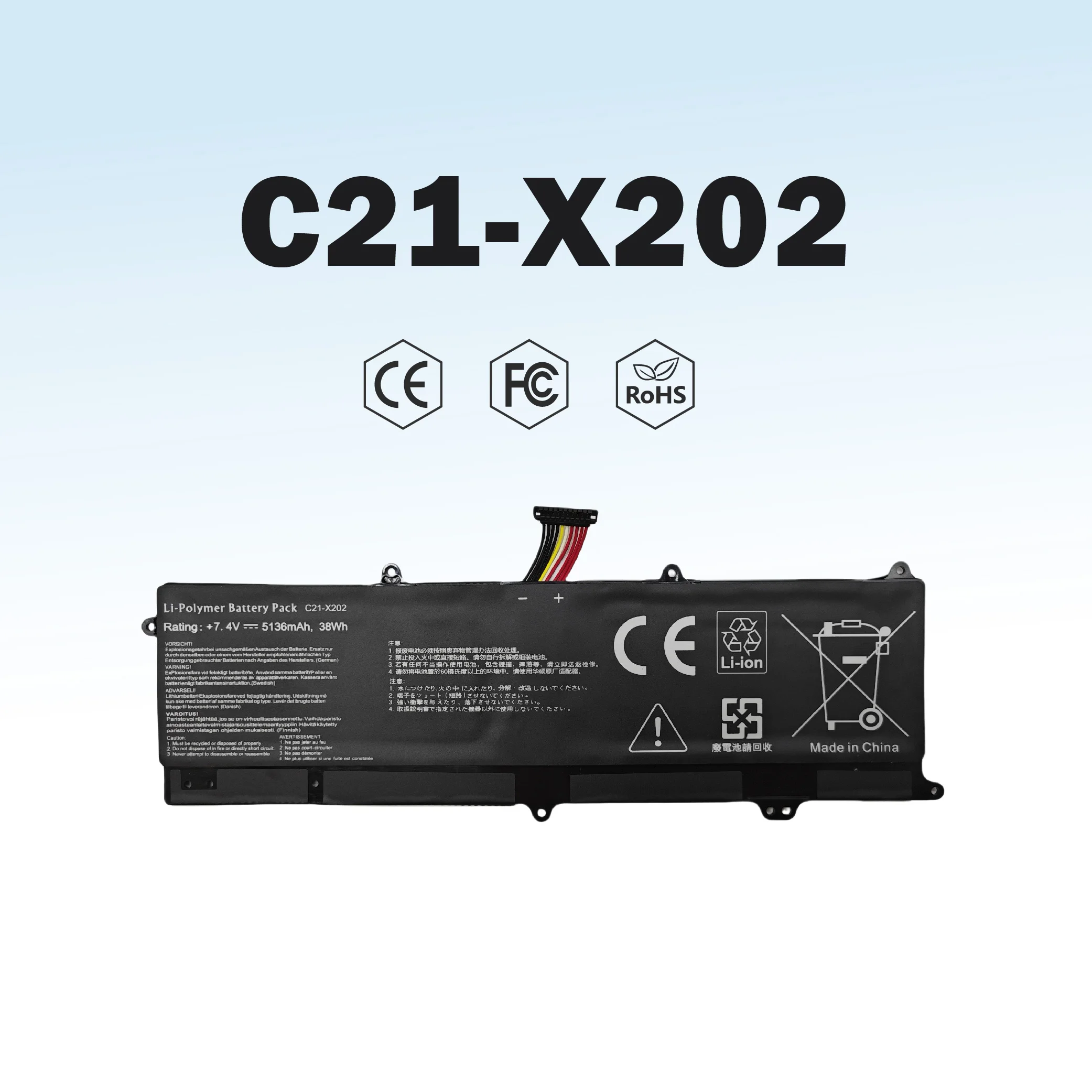 

C21-X202 Аккумулятор для ноутбука Asus Vivobook S200 S200E X201 X201E X202 X202E Q200 Q200E C21x202
