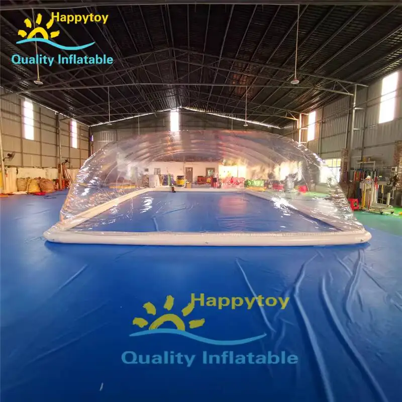 高品質インフレータブルプールドームフロート屋外スイミングプールクリアカバーテント（送風機付き）