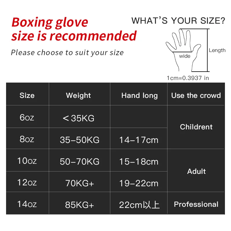 6/8/10/12oz/14oz Boxing Gloves Professional Adult Sanda Muay Thai Fighting Gloves Men and Women Training Sandbag Free Fight MMA