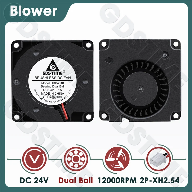 Gdstime 4010 Lüfter 24 V 12 V 5 V 40 MM * 10 MM DC Bürstenlosen Gebläse 40 MM Radial Lüfter 4 CM Turbo Kühler für 3D Drucker Zubehör Teil