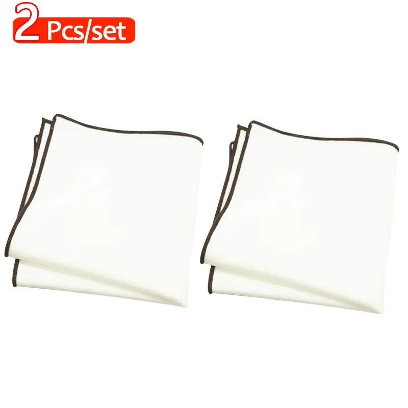 2Pcs Handkerchiefs for Men Cotton Linen Mens Handkerchiefs with Pocket Squares Holder White Hankies for Wedding Exercise