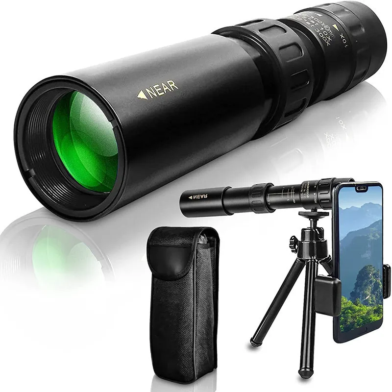 Imagem -06 - Telescópio Monocular Spyglass com Suporte Zoom de Longo Alcance Bolso Spotting Óculos 10 a 12x50