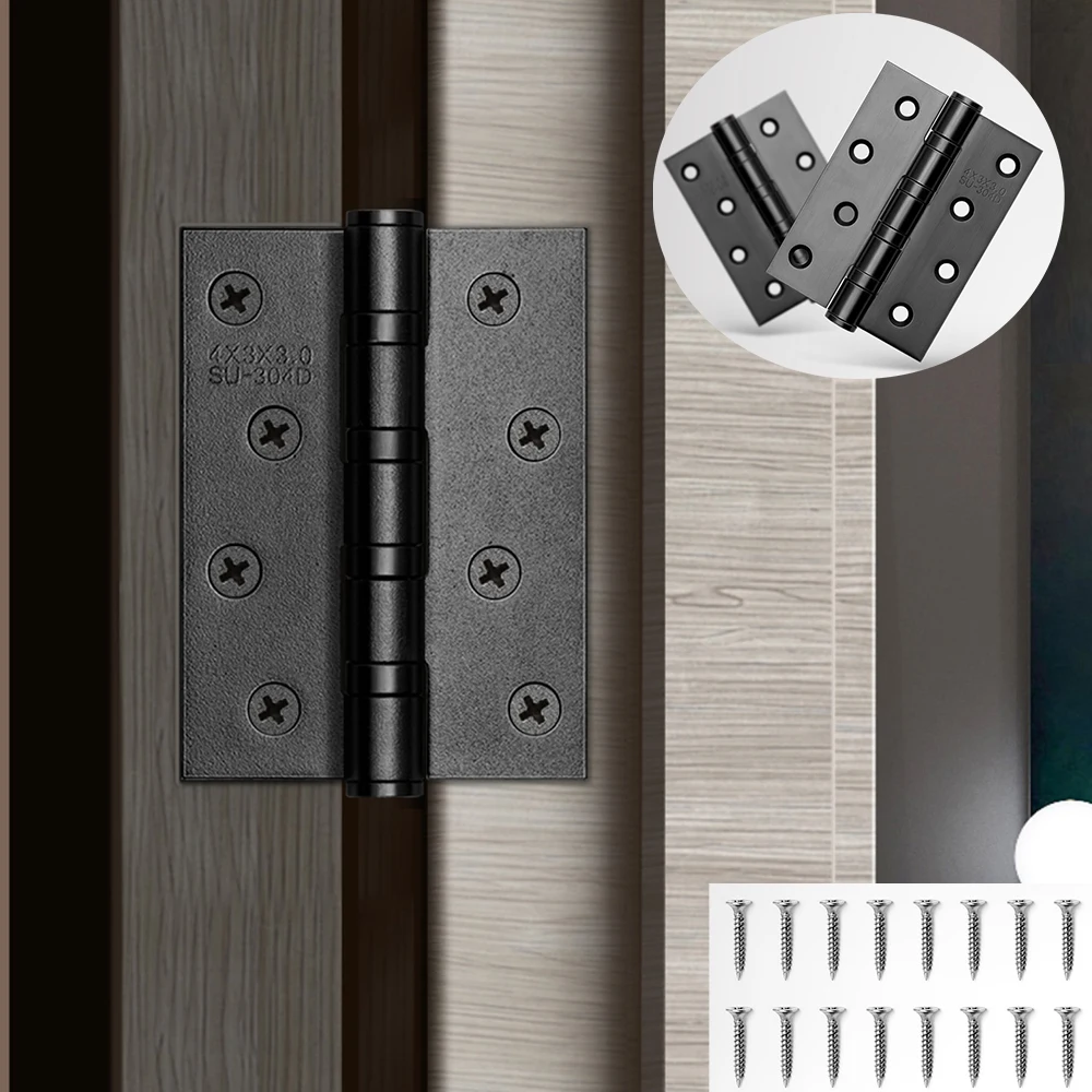 

Multi-color Stainless Steel Folding Butt Hinges Chest 4inch 3mm Thick Bearing Silent Hinges for Furniture Door Window Case Lid