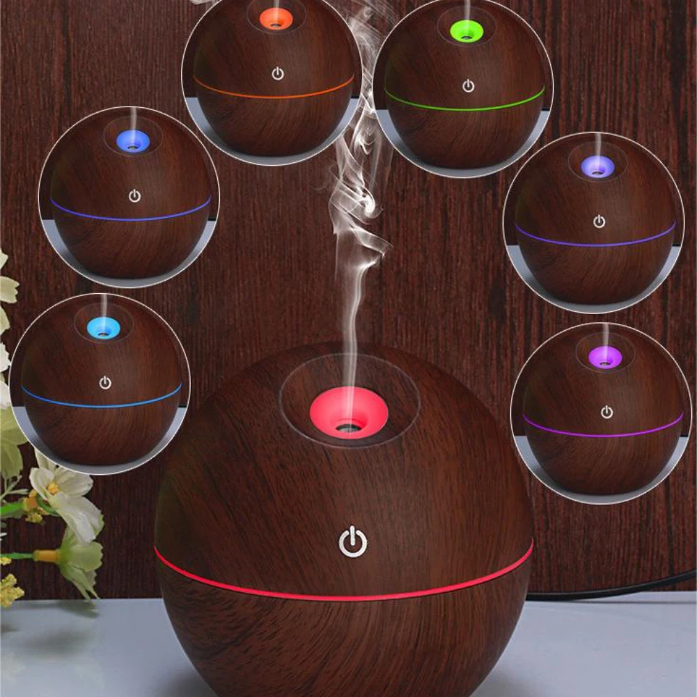 130ml USB Humidifier with Essential Oil Diffuser and Colorful Lights for Creating a Comfortable Environment in Car or Home