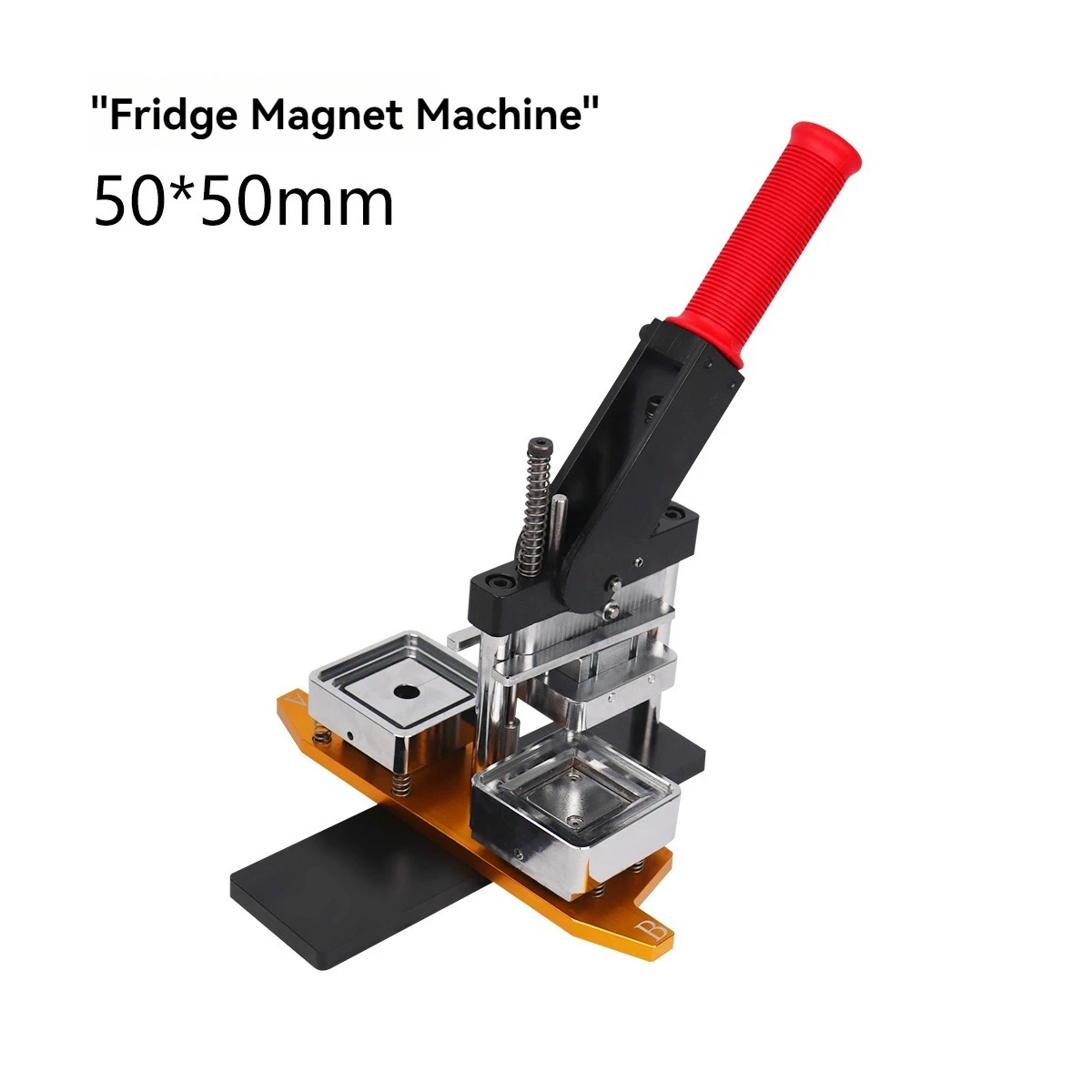 50x50mm Square Refrigerator Sticker Badge Making Machine Fridge Magnet Press Machine DIY With Paper Cutter Magnetic Consumables