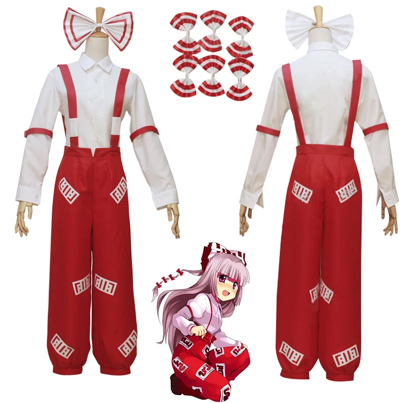 

Anime TouHou Project Fujiwara no Mokou Cosplay Costume Full Set Halloween Carnival Party Costumes