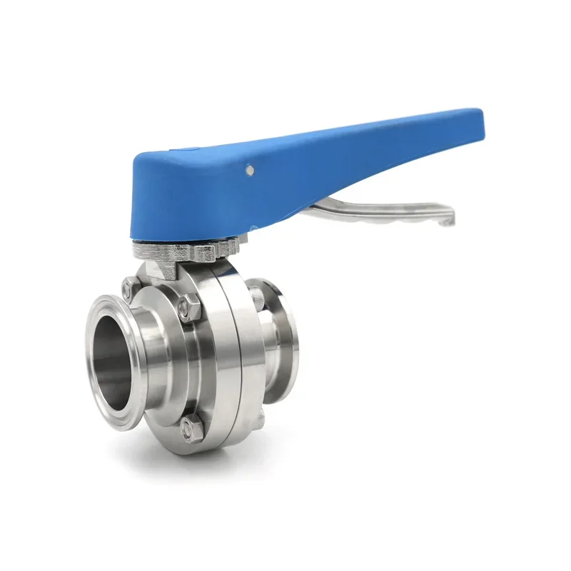 

1.5"2"25/38/51 Sanitary Butterfly Valve 304 Stainless Steel Tri Clamp With Plastic Multi-position Handle Homebrew