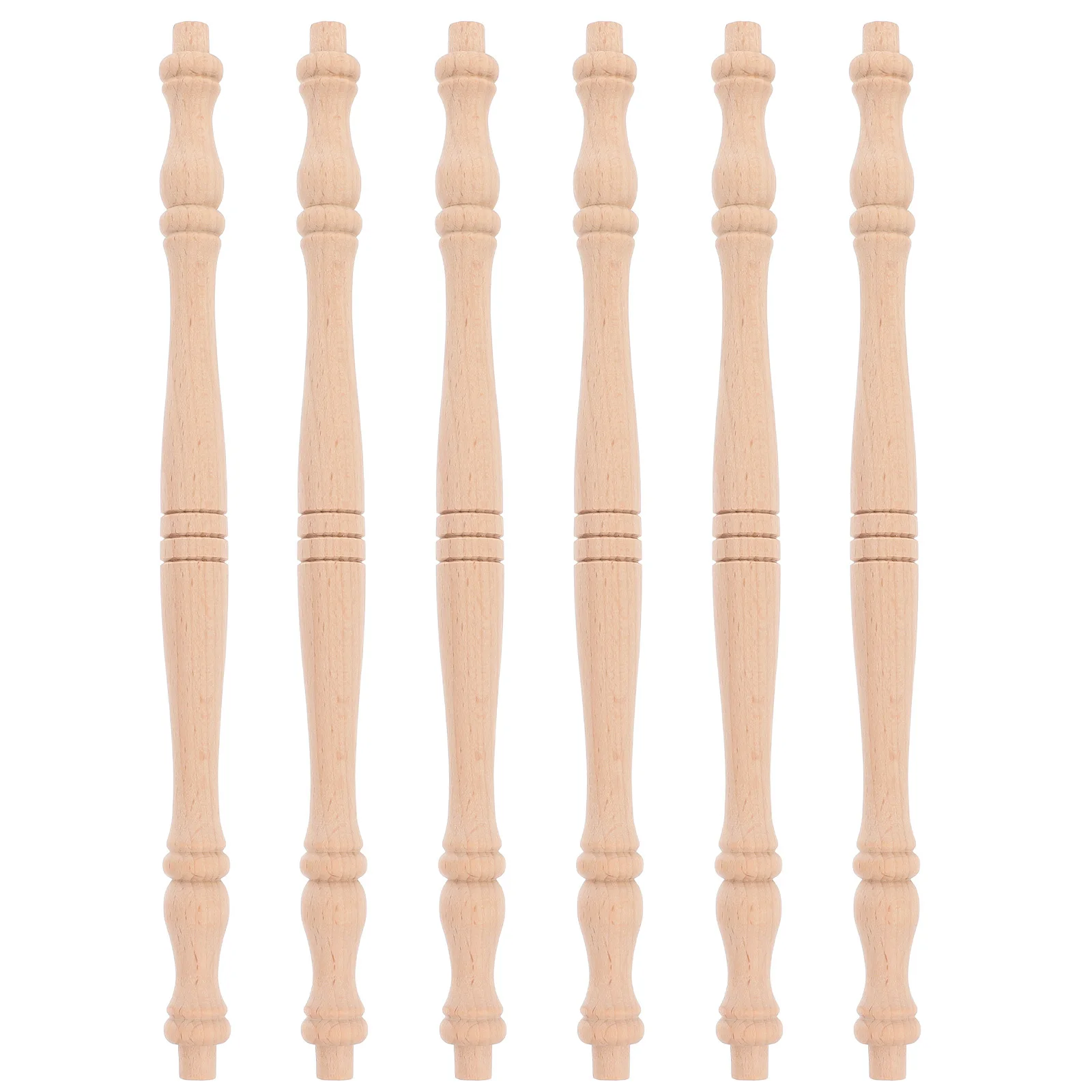 

6 шт., декоративные шпиндели для винного шкафа из цельного дерева, незавершенные деревянные балясины для лестничных перил, мебельные поделки