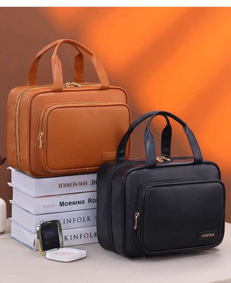 Neue mehrschichtige hängende Kosmetiktasche mit großer Kapazität, wasserdicht, transparent, Make-up-Organizer für Reisen, tragbare Kulturtasche – Detail 13