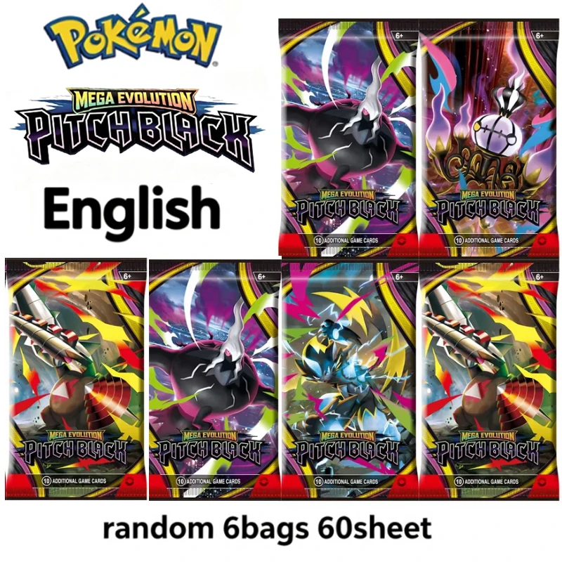 NOUVEAU # 10/60 pièces Pokémon Mega Evolution Pitch Black Booster Box Cards ASCEND HEROES Phantasmal FLAMES 151 English Booster Battle
