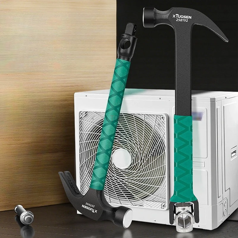 

Claw Hammer with Sleeve Air Conditioner Installation Multi-function Hammer Head 14/17/19/22mm Expansion Screws Special Hammer