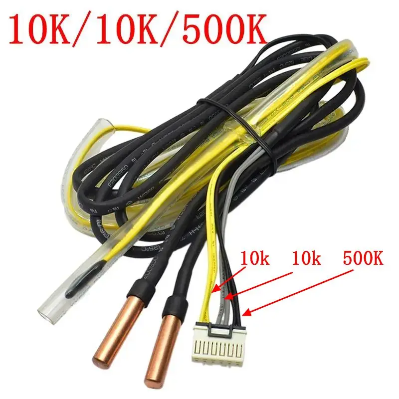 

3-Probes Temp Sensor Ambient Temp/ Pipe Temp Detector 10K/10K Exhaust 500k For Haier Variable Frequency Air Conditioner