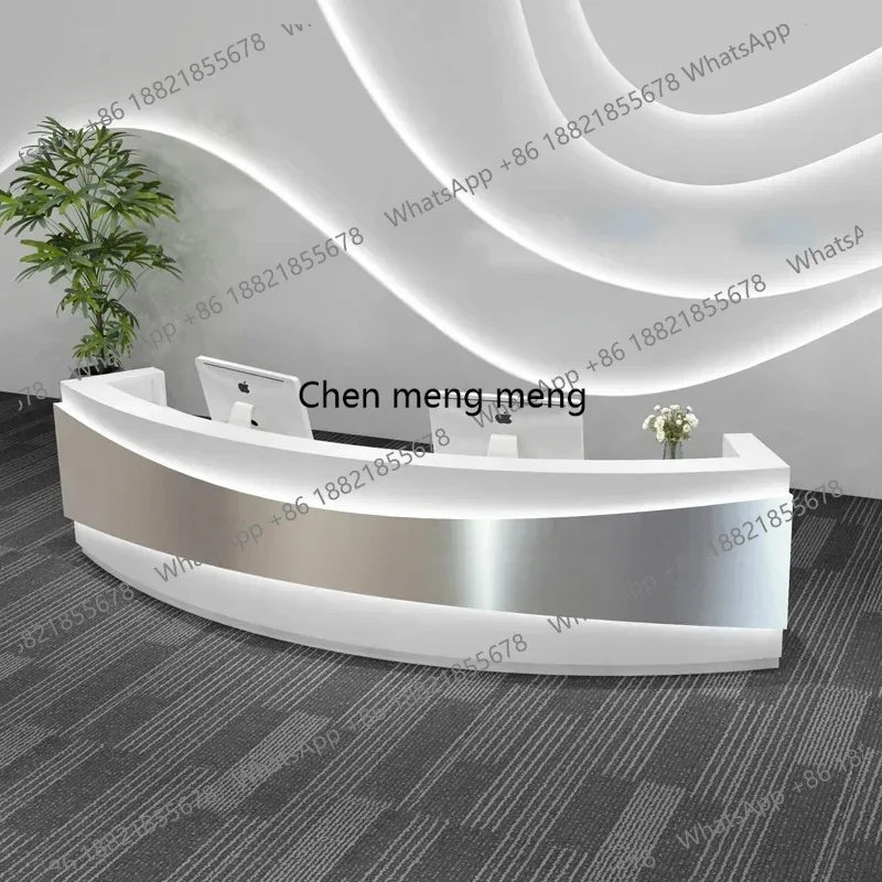 

Italian Style Beauty Salon Reception Desks Nail Salon Designer Simplicity Reception Desks High-end Office Furniture Recepce