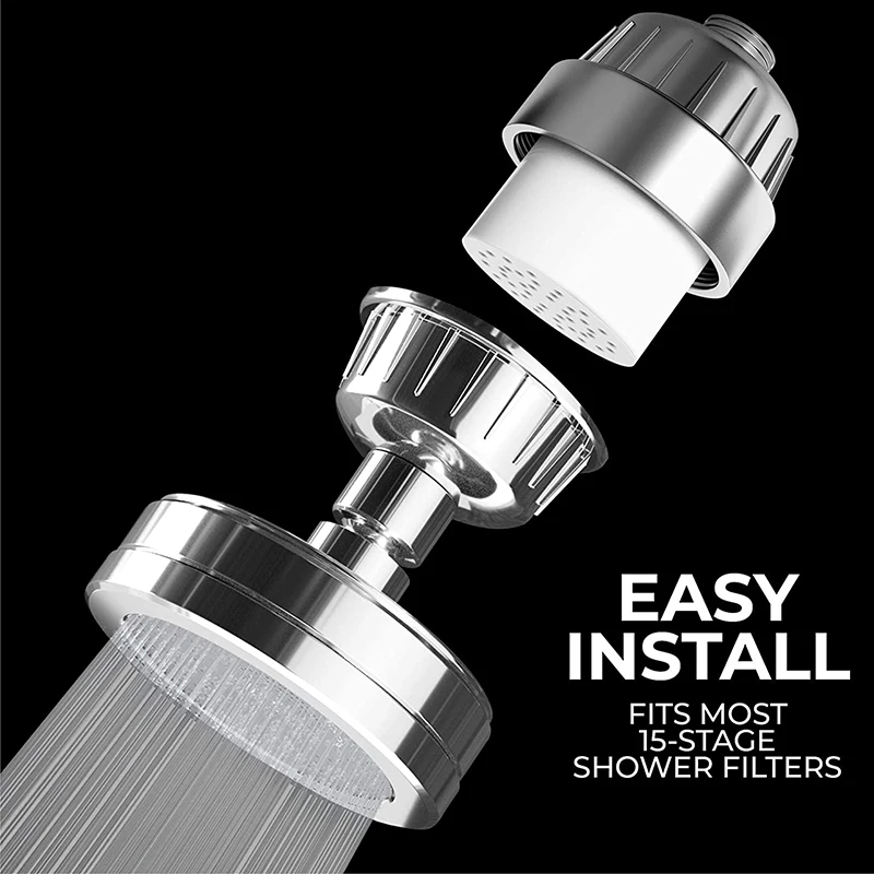 

AUAU-15 Stage Shower Filter Water Purifier Cartridge -Showerhead Water Softener - Remove Chlorine, Fluoride, Hard Water, Rust