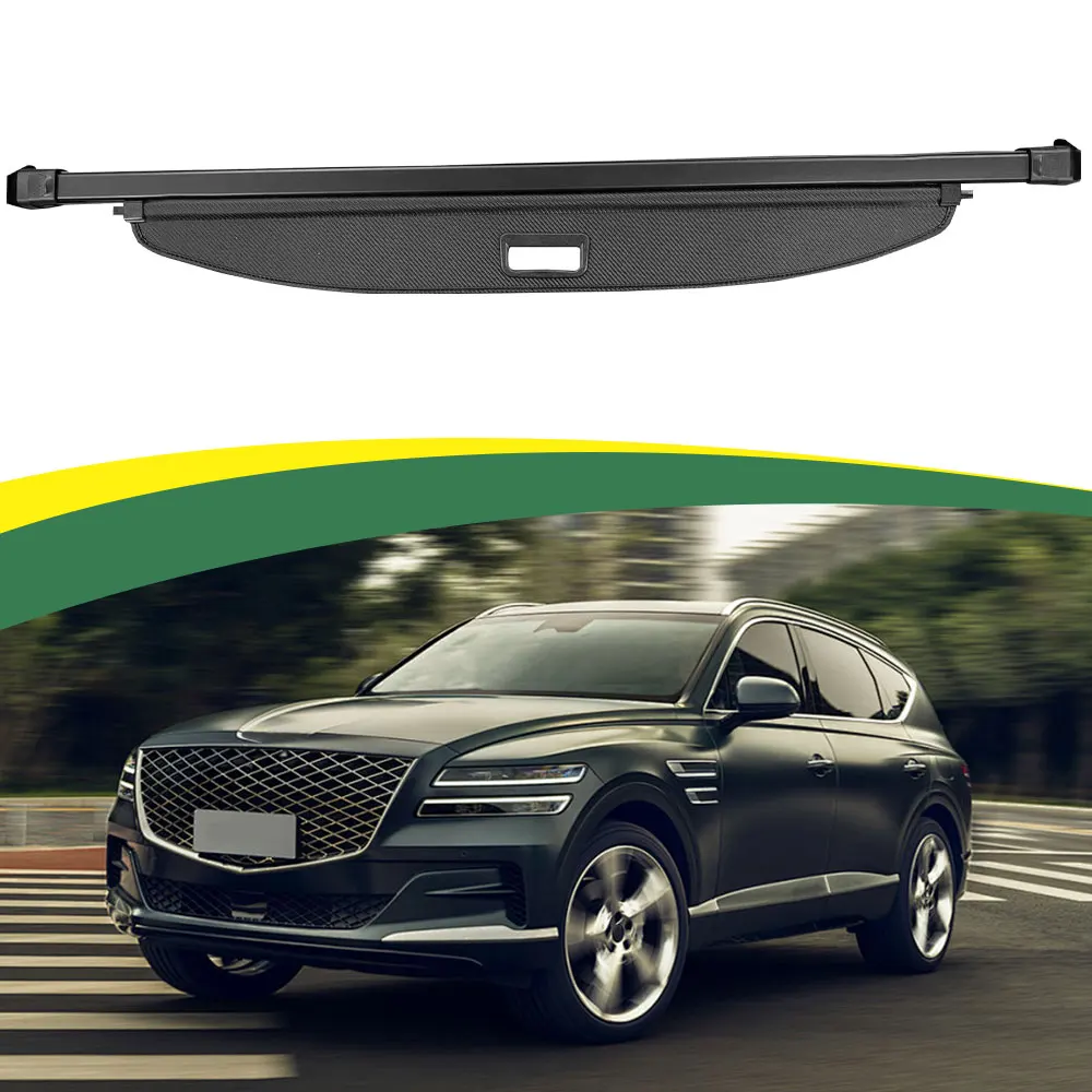 Car Rear Cargo Cover Lid Shade Luggage Shield for Genesis GV80 2023-2024