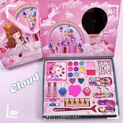 kids makeup set for Kids Eye shadow Nail Polish Ornaments Beading set for girls cloud Box birthday gift Educational GIfts