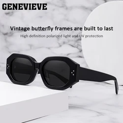 GENEVIEVE New Fashion Simple Small Frame Butterfly Design Customizable Prescription Polarized Sunglasses UV Protection S32116