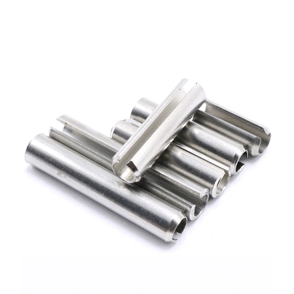 20-100Pcs Spring-type Straight Pins M1.5 M2 M2.5 M3.5 M4 304 Stainless Steel Cylindrical Elastic Pin Locating Pin Cotter Pins