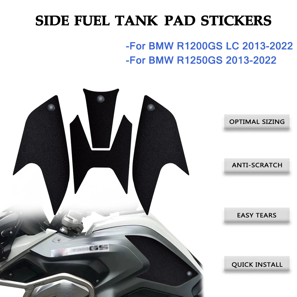 

For BMW R1200GS R1250GS LC 2013-2022 Motorcycle Non-Slip Side Stickers Fuel Tank Traction Sticker Knee Grip Protector Decals Kit