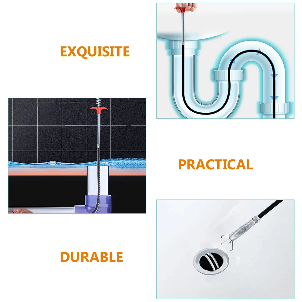 

2Pcs Flexible Sink Claw Pickup Durable Pipeline Dredge Tools Drain Cleaner Hair Remover Home Supplies Flexible Sink Claw Pickup
