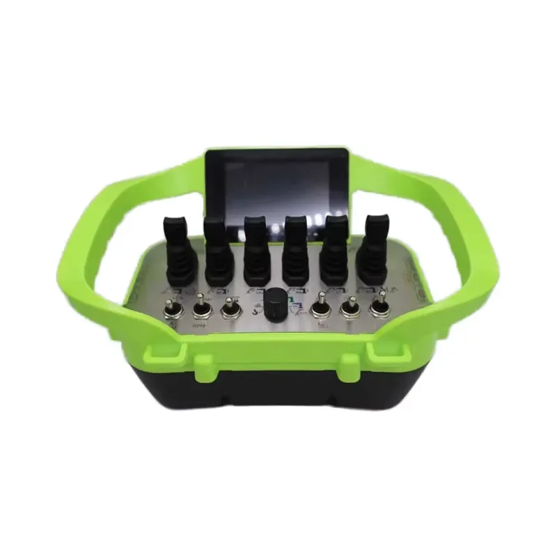 Industrial Hydraulic Motor Waterproof Tower Crane Joystick Radio Remote Control Smart 7-inch Display LED Proportional Coil