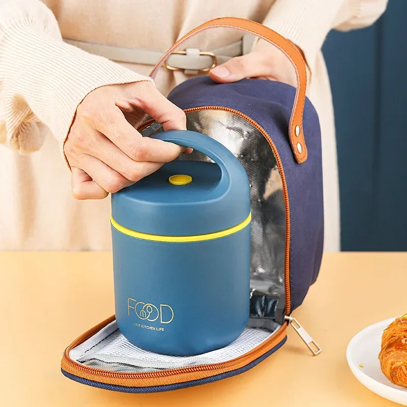 

Stainless Steel Vacuum Thermal Lunch Box Insulated Lunch Bag Food Warmer Soup Cup Thermos Containers Bento Lunch Box for Kids