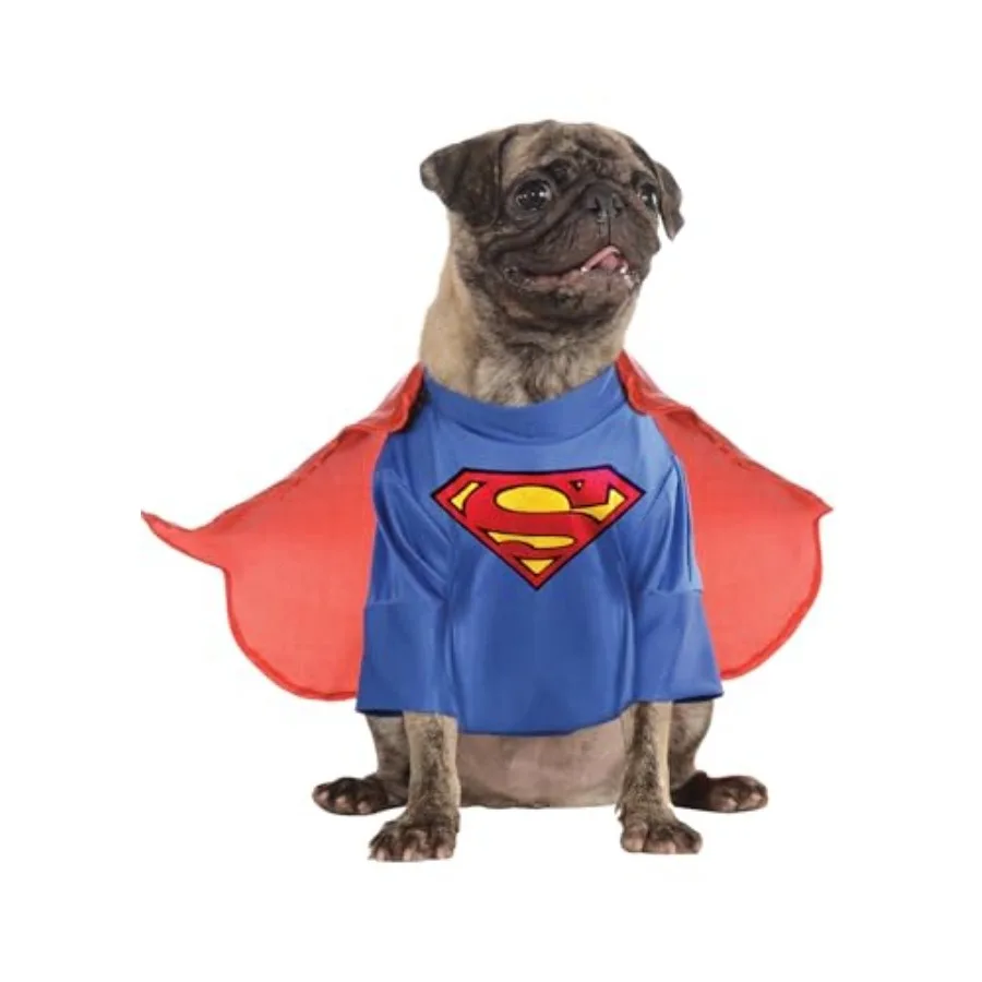 DC Comics Superhéroes: Disfraz de Superman para perros o gatos, talla pequeña