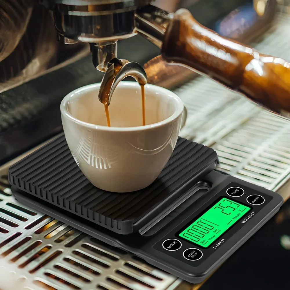 

Coffee Scale Kitchen Scale High-precision Timeable Electronic Scale Silicone Pad Multiple Units Baking Home Kitchen Tool5Kg/0.1g