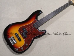 4 String Bass Guitar Pre Bass Freless Maple  Fingerboard Basswood Body Fixed Bridge Fretless Rosewood Fingerboard