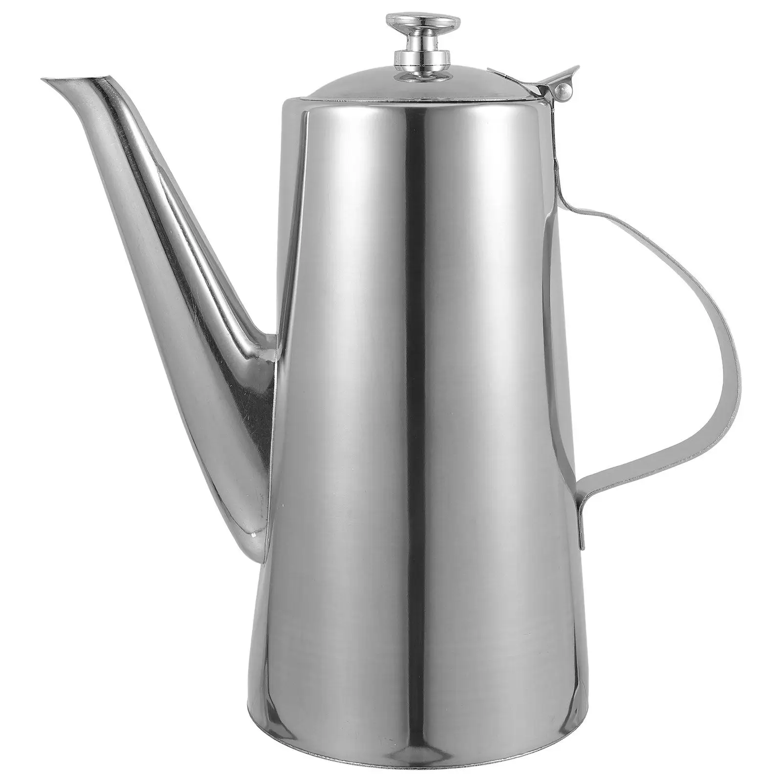 

Stainless Steel Long Spout Cold Water Tea Pot Modern Design Strong Wear Resistance Non-Deformable Teapot for Home Office Use
