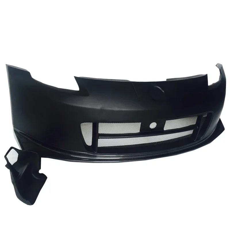 

For 350Z Z33 fairlady Nismo V2 style front bumper portion Carbon fiber with Fiberglass