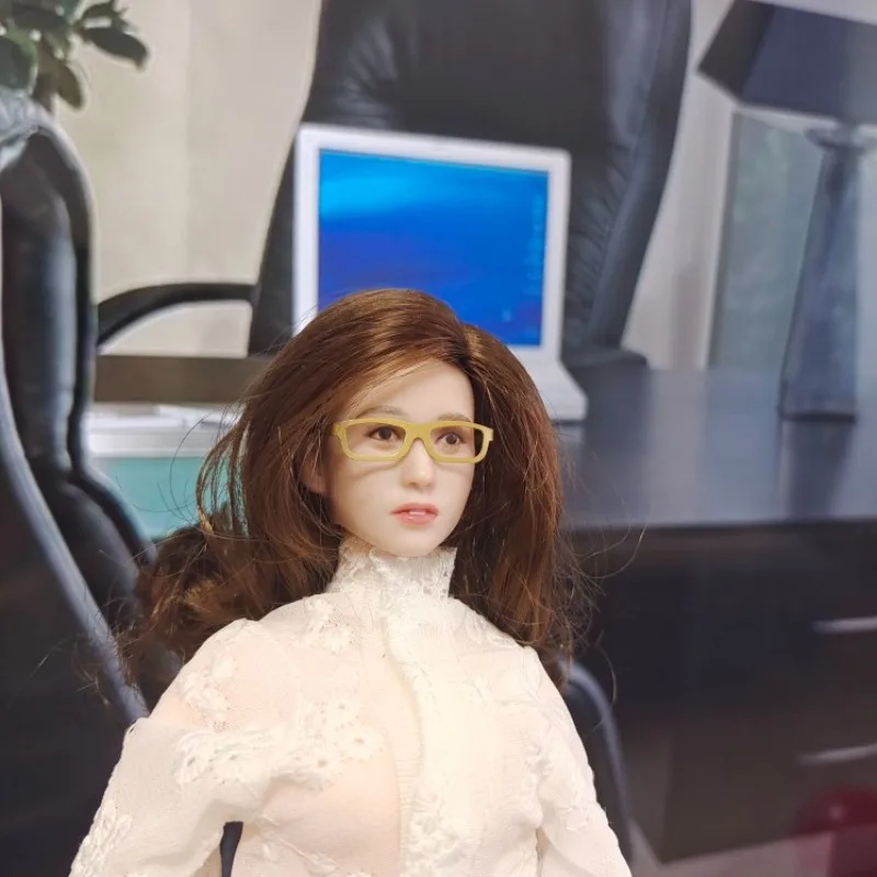 

1/6 весы, резьба по голову красоты, женщина-солдат, офисная голова секретаря, скульптура для 12-дюймовых фигурок, реквизит для тела, украшение куклы