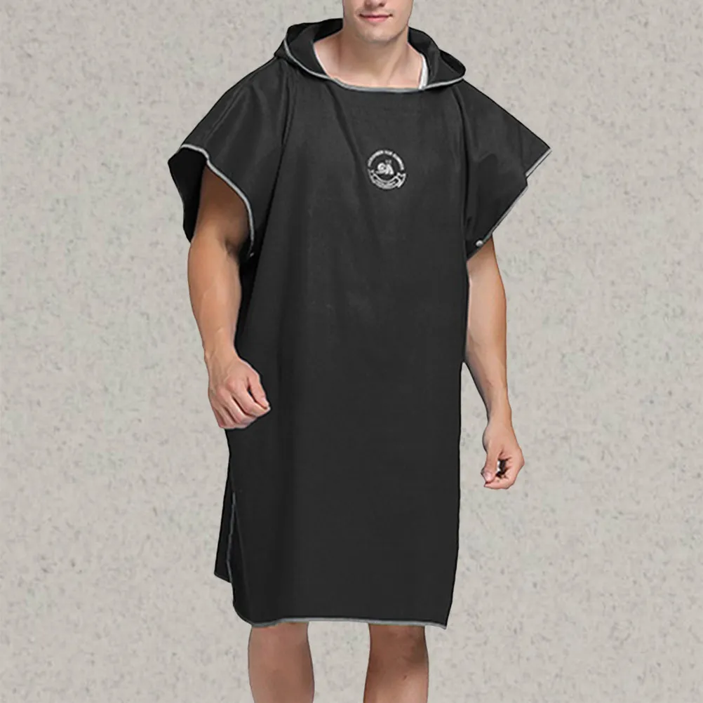 109x91cm Breathable Microfiber Beach Robe Fast Drying Portable Bathrobe for Swimming Bathing Beach Diving Hot Spring Airplane