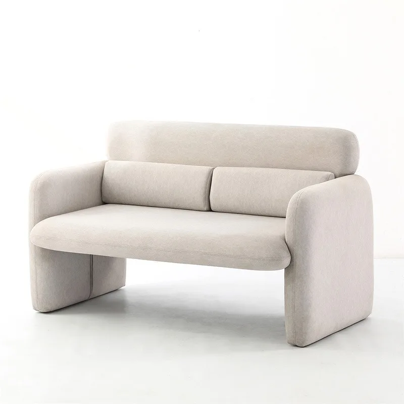 Simple single and double fabric sofa office negotiation reception sofa