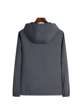 Men's Milano Italia Lightweight Hooded Windbreaker Jacket, Full Zip Up Waterproof Casual Outdoor Sports Coat with Zipper Pockets 2