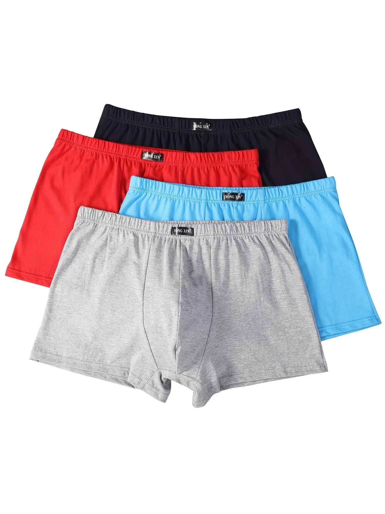 4PCS men's underwear Comfortable breathable men's boxers Everyday casual teen boxers