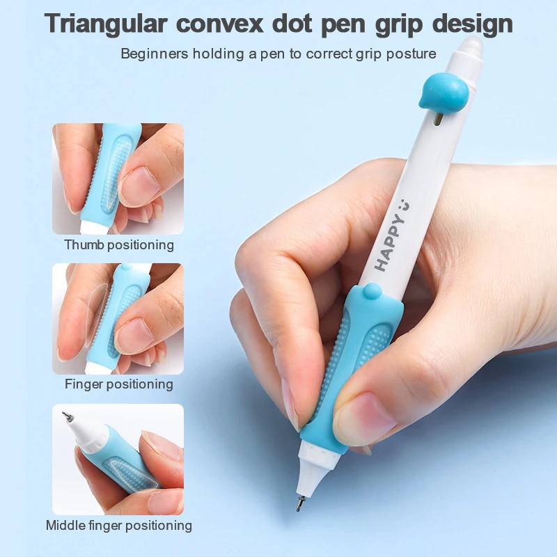 Stylo gel effaçable pour étudiants, pointe ST illac, stylo d'écriture mignon, recharge bleu et noir, fournitures scolaires et de bureau, 0.5mm, 3 pièces par ensemble