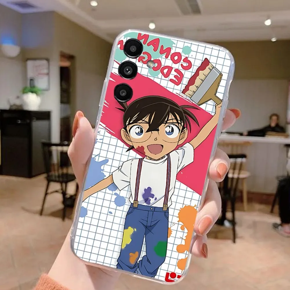 Detective Conan Phone Case For Samsung Galaxy A52 A12 A51 S21 Edge S22ULTRA S23 S20LITE Plus Ultra Black Cover