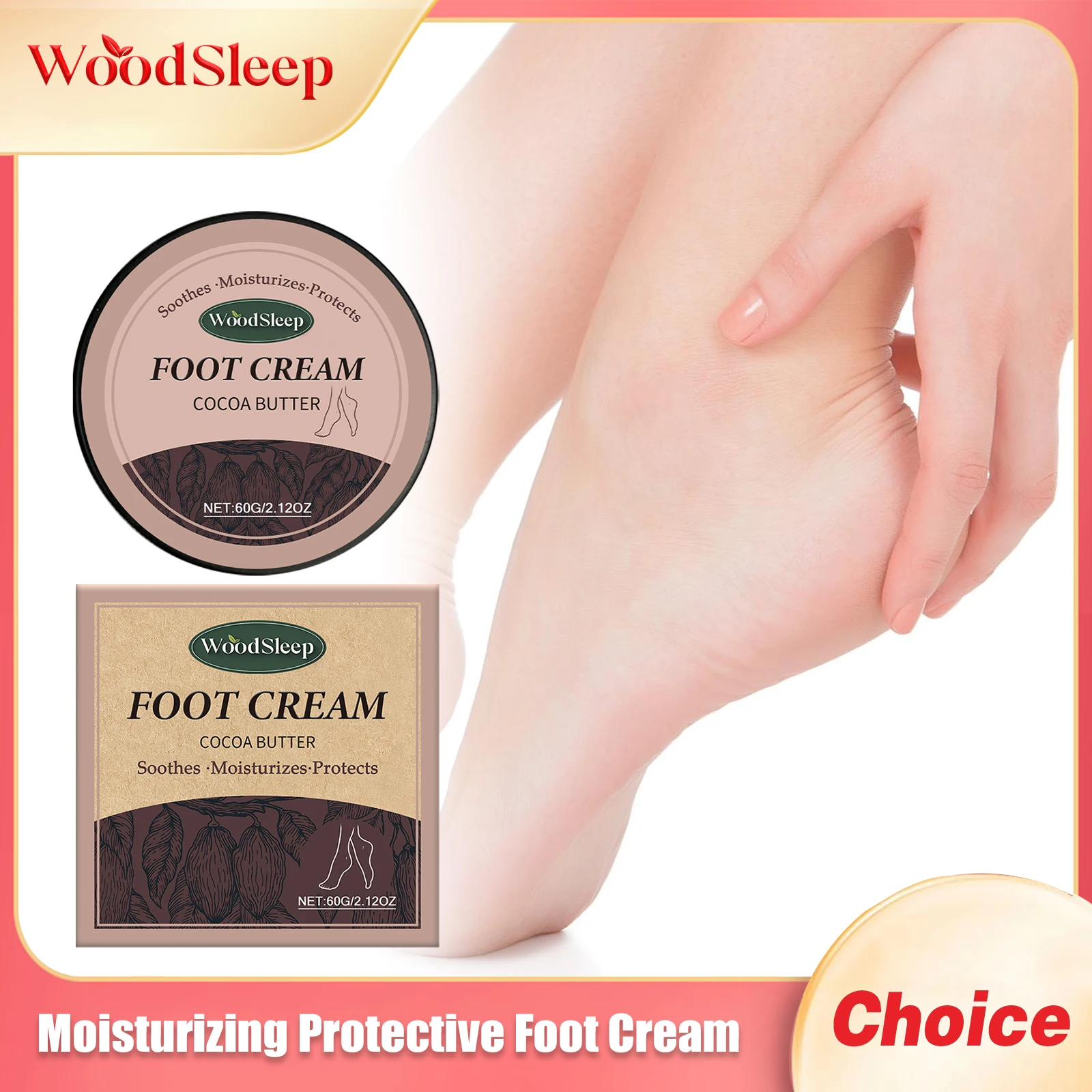 

WOODSLEEP Foot Care Moisturize Cream Relieve Dry Exfoliate Repair Crack Improving Roughness Foot Delay A-ging Nutritional Cream