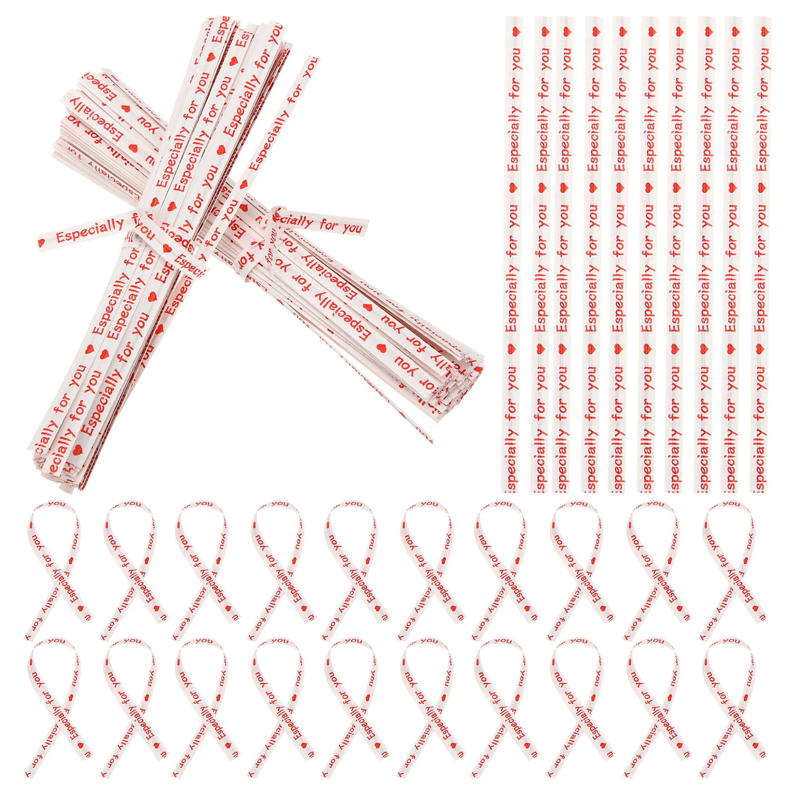 

2000Pcs Candy Bag Ties Heart Pattern Decorative Bread Twisted Ties for Baking Snack Food Gift Bag Sealing Lollipop Twisted Tie