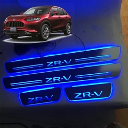 4pcs for Honda ZR-V ZRV RZ Car Door Sill Aluminum alloy LED Stickers Protection Plate Trunk Part Threshold Strip Accessories