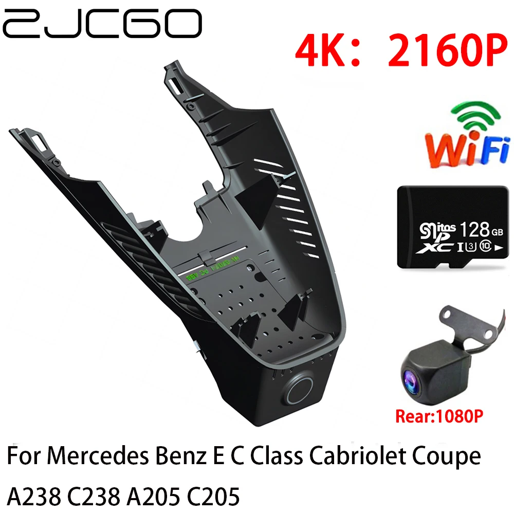 ZJCGO 4K Car DVR Dash Cam Wifi Front Rear Camera 2 Lens Monitor for Mercedes Benz E C Class Cabriolet Coupe A238 C238 A205 C205