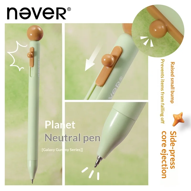 Never Planet Candy Color Gel Pen,Smooth Writing&Fast Drying,Stress Relief Design,For Long Study Sessions Stationery Lovers Gifts