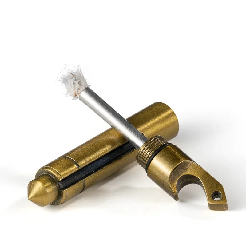 New Keychain Kerosene Lighter Metal Body Waterproof and Windproof Lighter with Built in Window Opener and Bottle Opener
